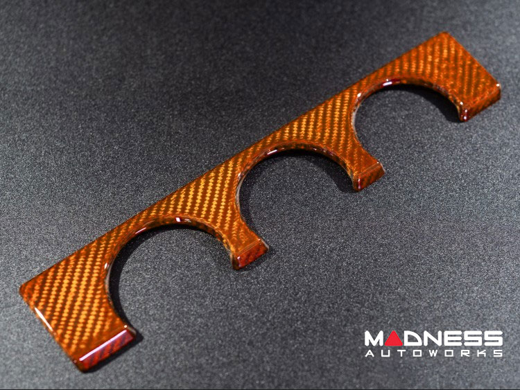 Jaguar F-TYPE Interior Trim - Carbon Fiber - Center Console Cover - Orange Candy